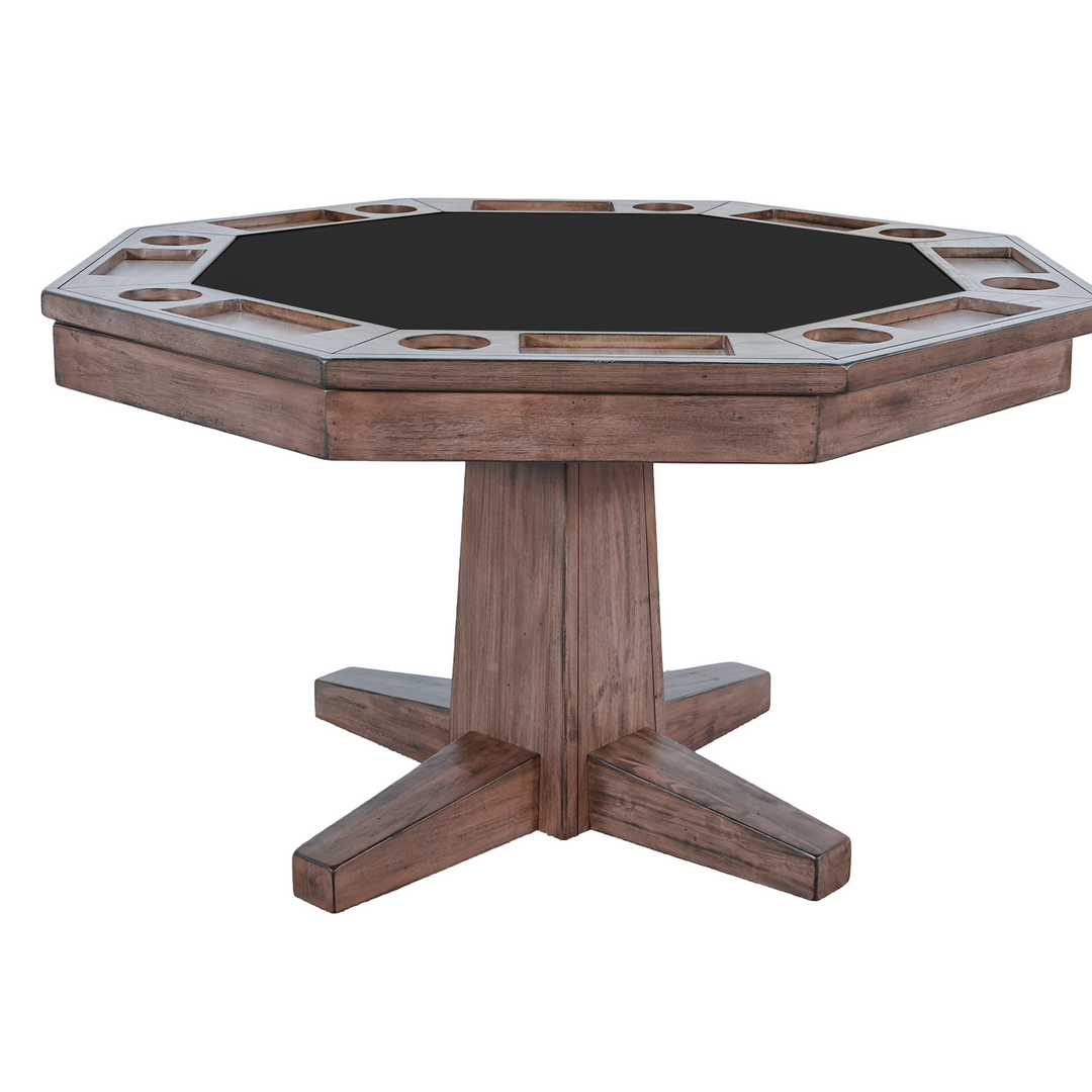 Poker Dining Table Sahara, Octagonal, 54", 8-Person, Light Brown