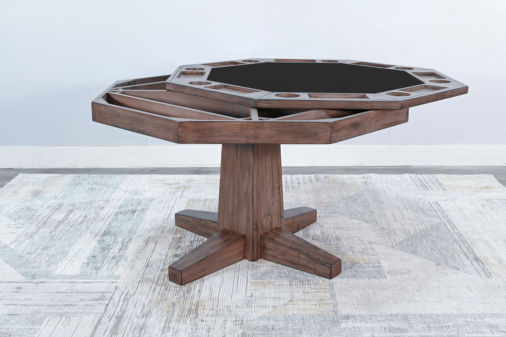 Poker Dining Table Sahara, Octagonal, 54", 8-Person, Light Brown