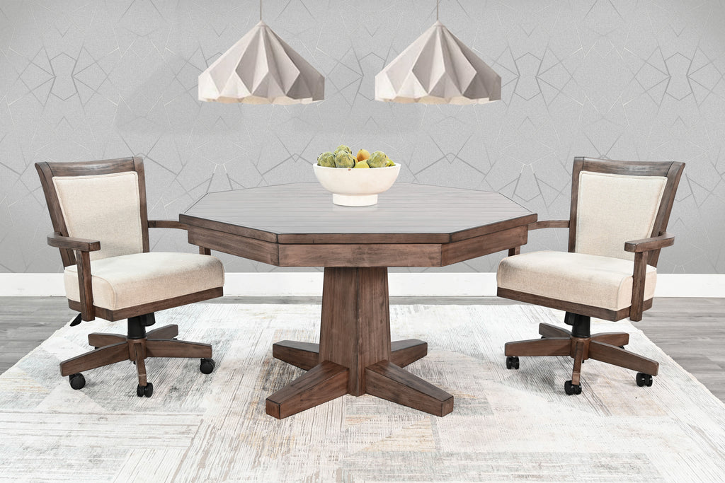 Poker Dining Table Sahara, Octagonal, 54", 8-Person, Light Brown