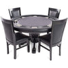 Poker & Dining Table Set Nighthawk with matching chairs by BBO - Black
