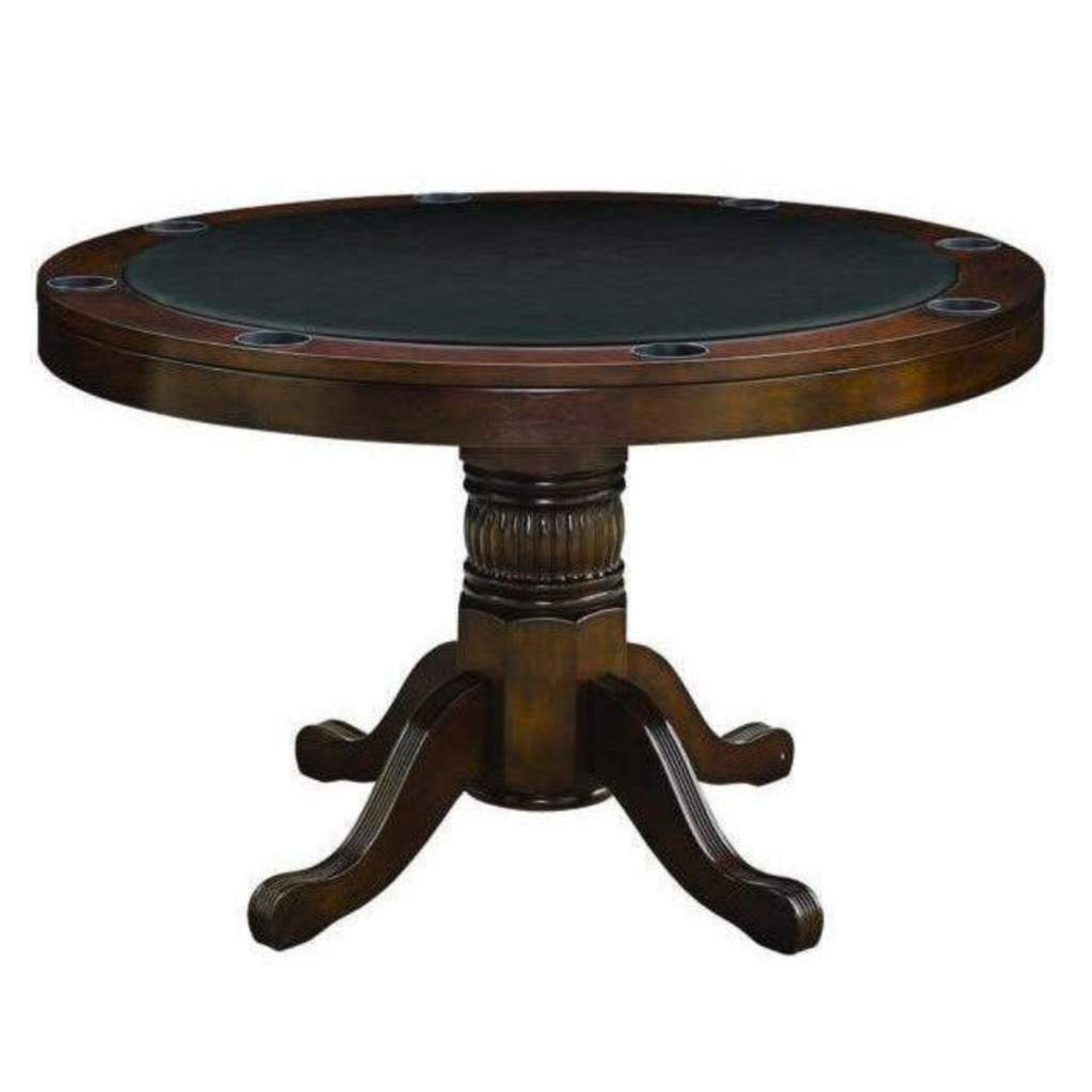 Poker Dining Table Valetta, Round, 8-person, 48" - Cappuccino