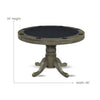 Poker Dining Table Valetta, Round, 8-person, 48" - Black