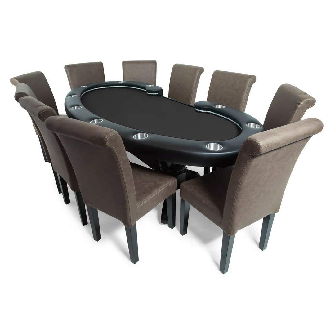 Poker Table Set With LED Lights – The Lumen HD Classic by BBO - Black