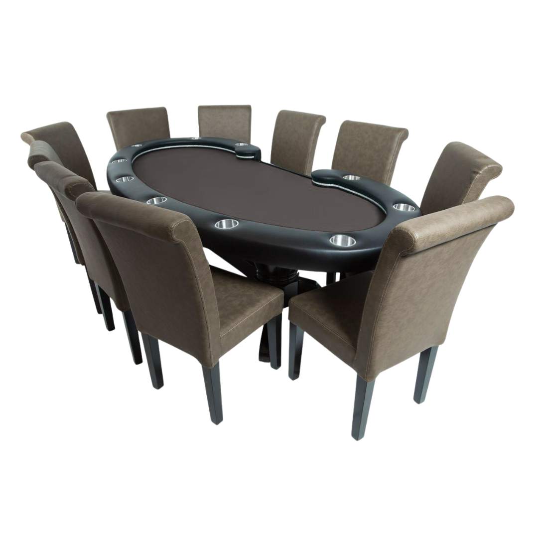 Poker Table With LED Lights – The Lumen HD by BBO - Black