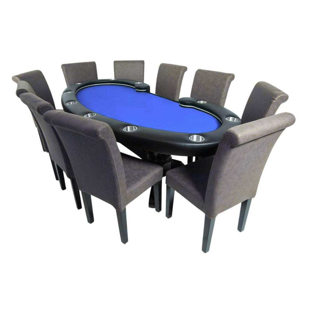 Poker Table With LED Lights – The Lumen HD by BBO - Blue