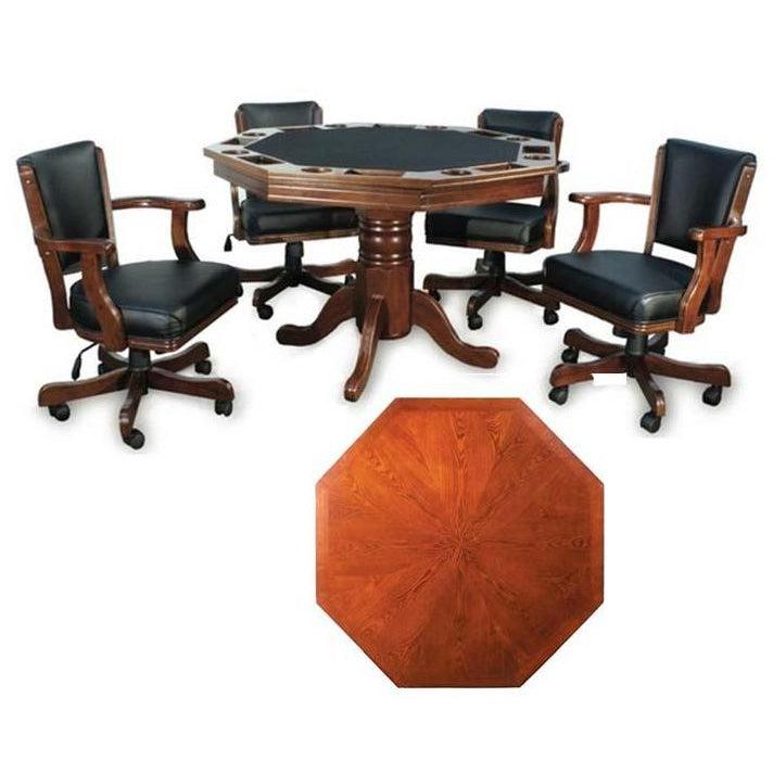 Poker Dining Table Kingston, Octagonal, 48", 8-Person, Brown