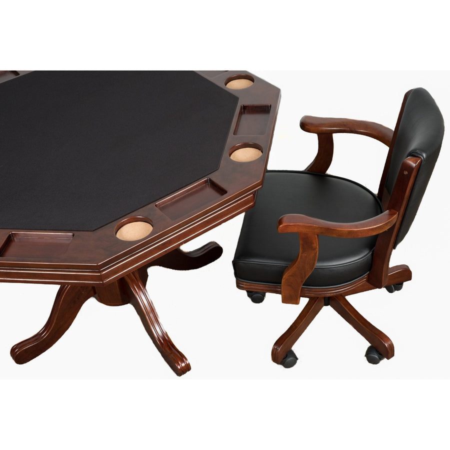Poker Dining Table Kingston, Octagonal, 48", 8-Person, Brown