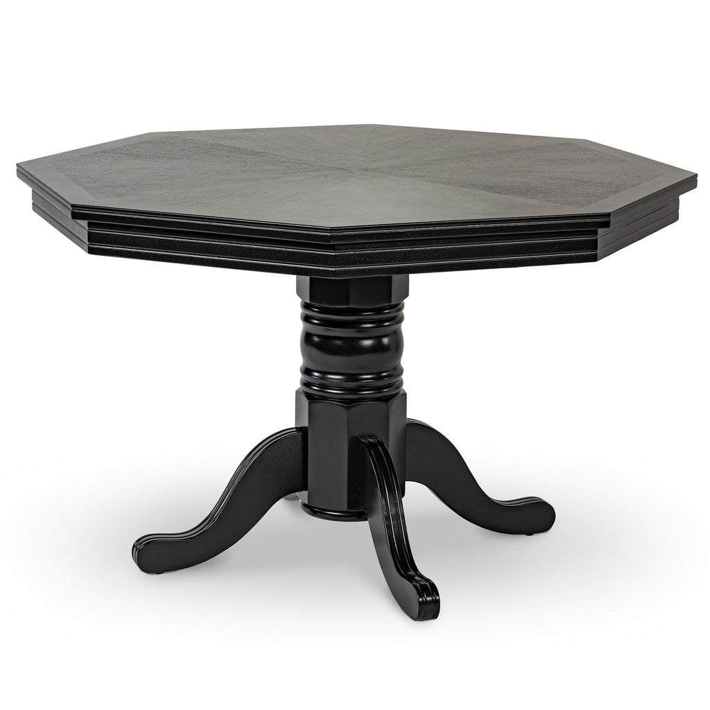 Poker Dining Table Kingston, Octagonal, 48", 8-Person, Black