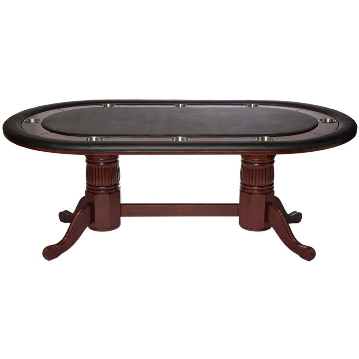 RAM Game Room Oval Poker Table Set with Matching Chairs-AMERICANA-POKER-TABLES