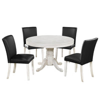 Thumbnail for RAM Game Room Round Poker Table Set with Matching Wood Chairs-AMERICANA-POKER-TABLES