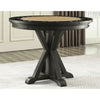 Poker Dining Table Rider, Round, 6-person, 48'', Black