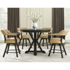 Poker Dining Table Rider, Round, 6-person, 48'', Black