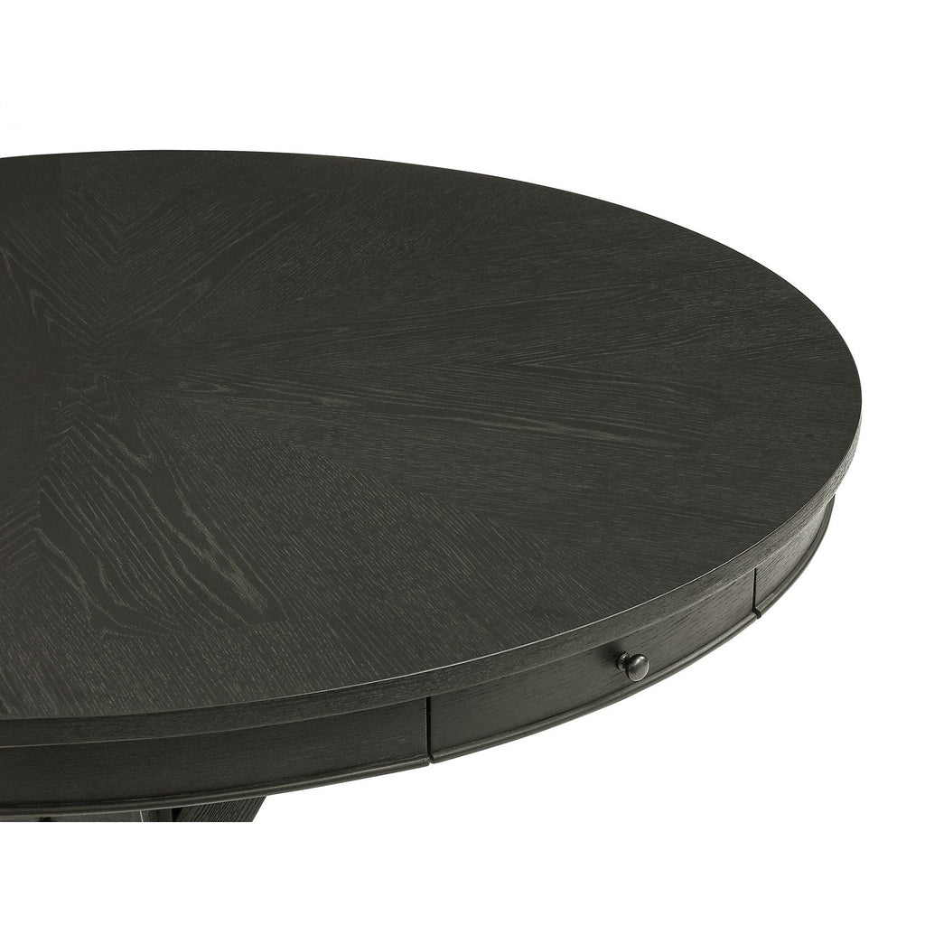 Poker Dining Table Rider, Round, 6-person, 48'', Black