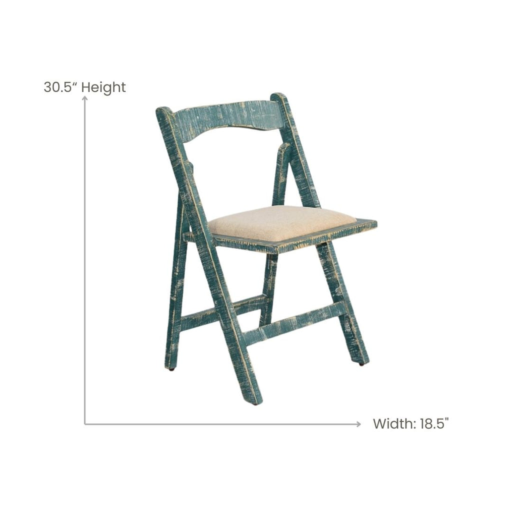 Poker Chair Sahara, Folding - Ocean Blue