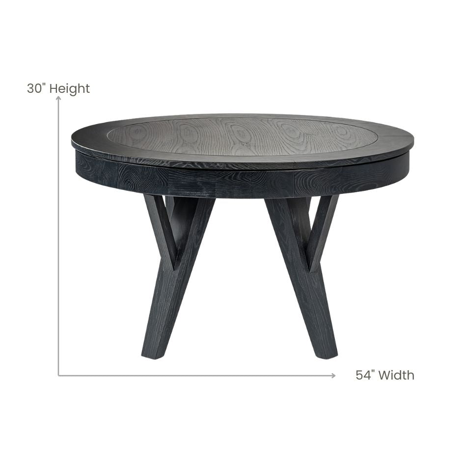 Poker Dining Table Tyler, Round, 54", 6-Person