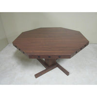 Thumbnail for Viking Log Poker & Dining Table Set Barnwood with Matching Wood Seat Chairs-AMERICANA-POKER-TABLES