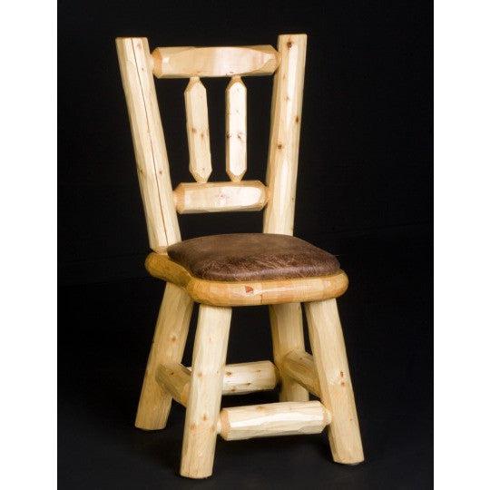 Viking Log Poker Table Set Northwoods Log with Matching Cushion Seat Chairs-AMERICANA-POKER-TABLES